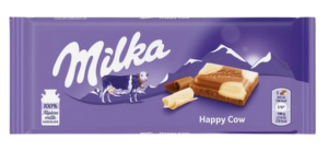 MILKA BLOCK HAPPY COWS MILK & WHITE CHOCOLATE 100G