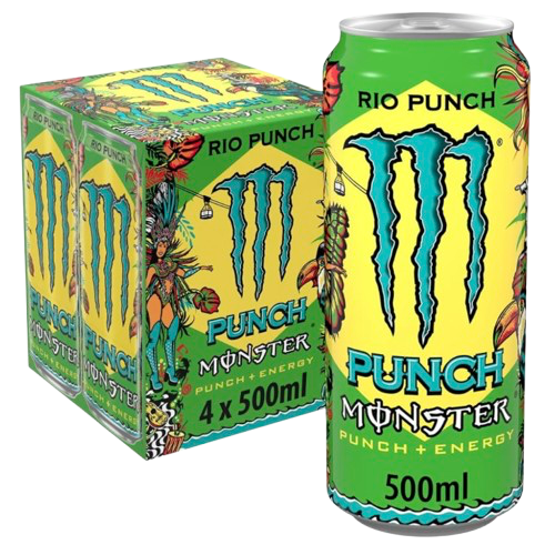 MONSTER  RIO PUNCH 500ML 4 PACK