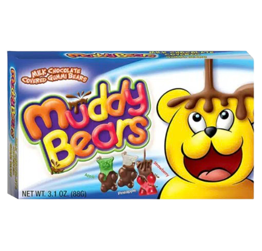 MUDDY BEARS MILK CHOCOLATE COVERED GUMMY BEARS 88G