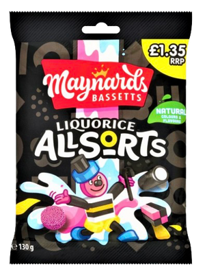 Cadbury Maynards Bassets Liquorice All Sorts 130g UK