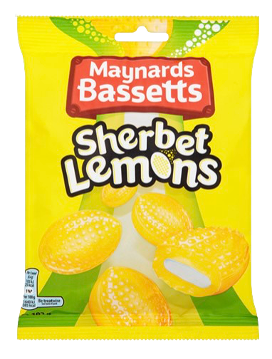 MAYNARDS BASSETTS BAGS SHERBET LEMONS 192G UK