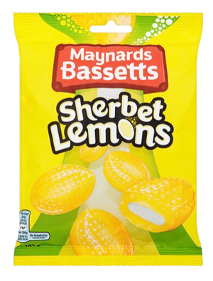 MAYNARDS BASSETTS BAGS SHERBET LEMONS 192G UK