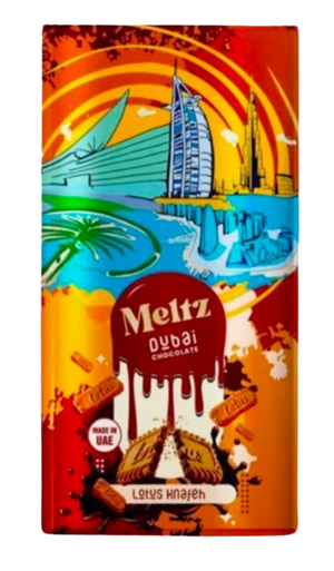 Meltz Dubai Chocolate Lotus Knafeh 75g (Thick Block)