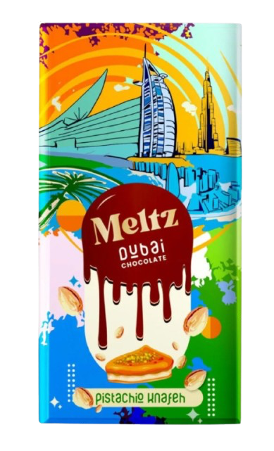 Meltz Dubai Chocolate Pistachio Knafeh 75g (Thick Block)