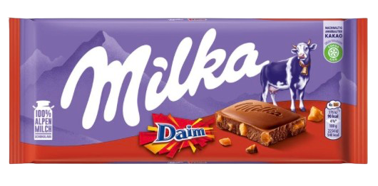 Milka Daim Chocolate Bar (Airfreight UK)