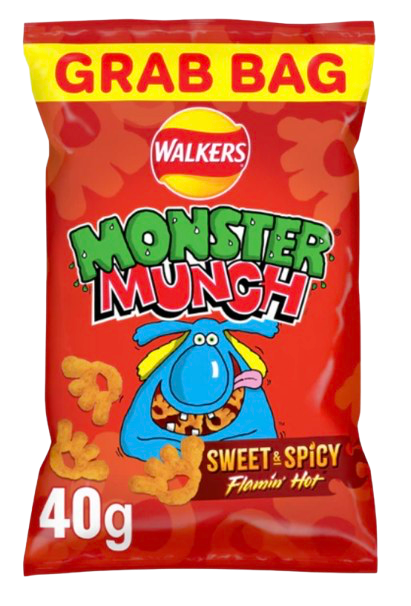 MONSTER MUNCH FLAMIN HOT 40G (BBD 14/09/24) UK