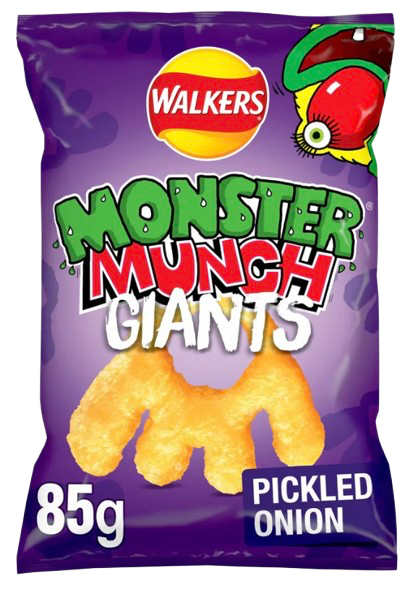 MONSTER MUNCH GIANTS PICKLED ONION 85G UK (BBD 24/08/24)