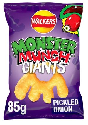 MONSTER MUNCH GIANTS PICKLED ONION 85G UK (BBD 24/08/24)