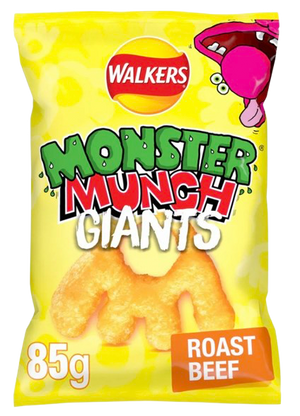 MONSTER MUNCH GIANTS ROAST BEEF 85G UK (BBD 31/08/24)