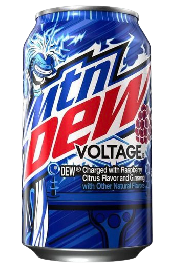 MOUNTAIN DEW CARBONATED DRINK 355ML VOLTAGE