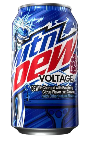 MOUNTAIN DEW CARBONATED DRINK 355ML VOLTAGE