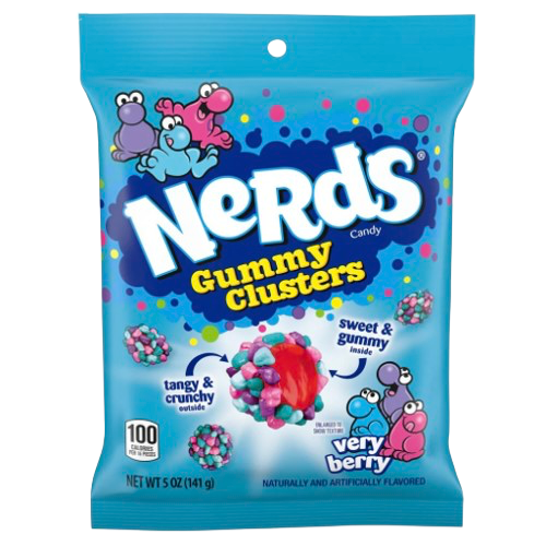 FERRARA NERDS CANDY 5OZ GUMMY CLUSTERS VERY BERRY