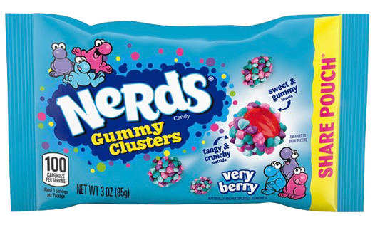 NERDS GUMMY CLUSTER VERY BERRY SHARE POUCH 3OZ
