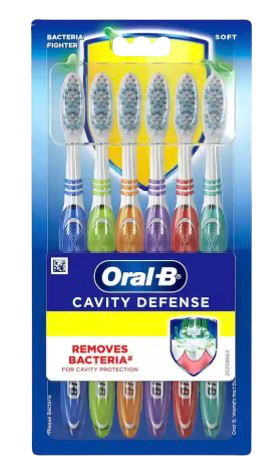 ORAL B TOOTHBRUSH 6PK CAVITY DEFENSE (SOFT)
