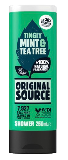 ORIGINAL SOURCE BODY WASH TINGLY MINT & TEA TREE 250ML