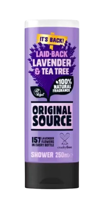 ORIGINAL SOURCE BODY WASH 250ML LAVENDER & TEA TREE