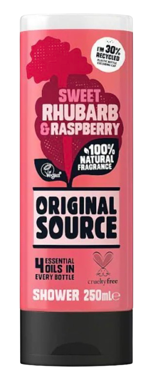 ORIGINAL SOURCE BODY WASH 250ML SWEET RHUBARB & RASPBERRY