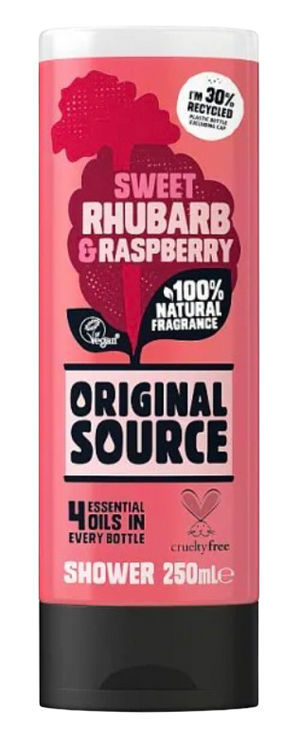 ORIGINAL SOURCE BODY WASH 250ML SWEET RHUBARB & RASPBERRY