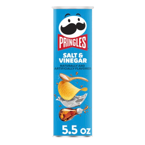 PRINGLES POTATO CHIPS USA 158G SALT & VINEGAR