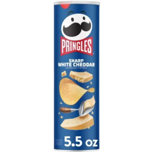 PRINGLES SHARP WHITE CHEDDAR 156G/5.5OZ USA NZ
