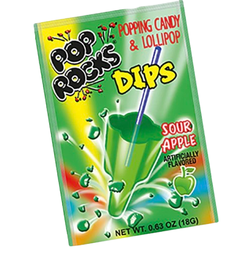 POP ROCKS DIPS SOUR APPLE 0.63OZ