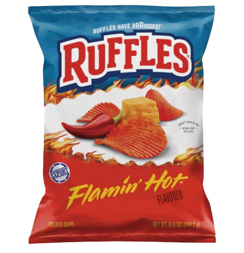 Ruffles Flamin' Hot Potato Chips 6.5oz USA