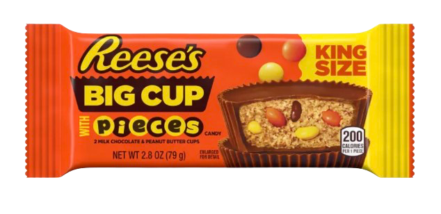 REESES KING SIZE BIG CUPS WITH REESES PIECES 2.8OZ USA