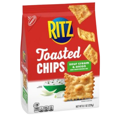 RITZ CHIPS SOUR CREAM & ONION 226 grams  USA