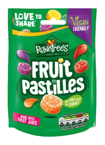 NESTLE ROWNTREES BAG FRUIT PASTILLES 114G UK