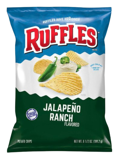 Ruffles Jalapeno Ranch Potato Chips 6.5oz USA