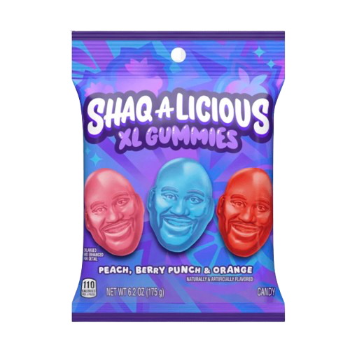 SHAQ-A-LICIOUS GUMMIES ORIG 6.2OZ PEG BAG