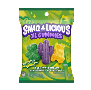 SHAQ-A-LICIOUS GUMMIES SOUR 6.2OZ PEG BAG