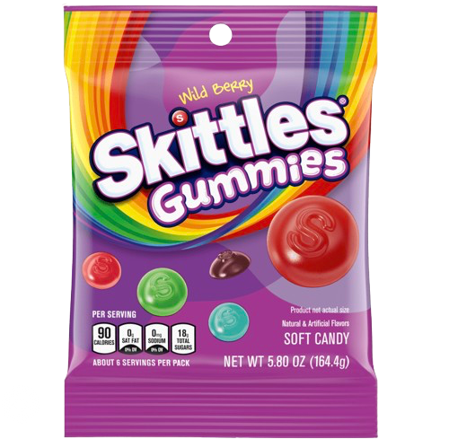 SKITTLES PEG GUMMIES WILD BERRY 5.8 OZ