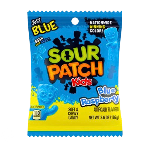 SOUR PATCH 3.6OZ PEG KIDS BLUE RASPBERRY