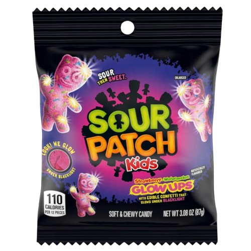 SOUR PATCH KIDS GLOW UPS 3.08 OZ PEG