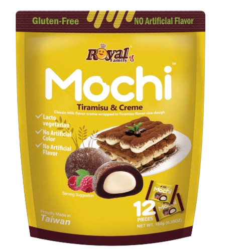 ROYAL FAMILY MOCHI TIRAMISU & CREME CAKE 12s
