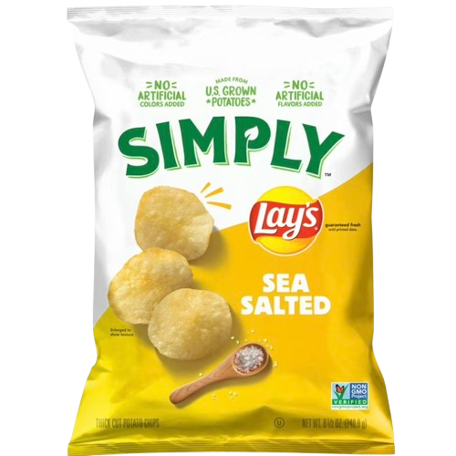 Simply Lays Thick Cut Sea Salt 240 Grams USA