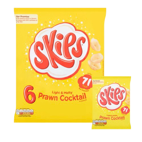 Skips Prawn Cocktail 6 Pack 6x13.1g (BBD 11/07/2026)