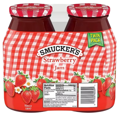 SMUCKERS STRAWBERRY JAM 32OZ/907.1G X 2 PACK
