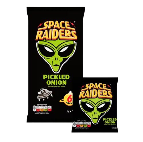 Space Raiders Pickled Onion 6 Pack 6x13g