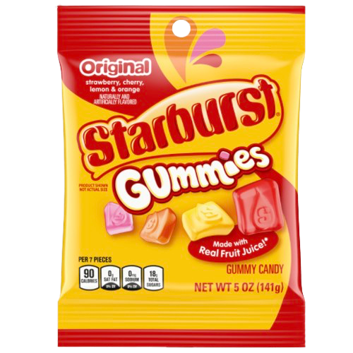 STARBURST PEG GUMMIES ORIGINAL 5 OZ