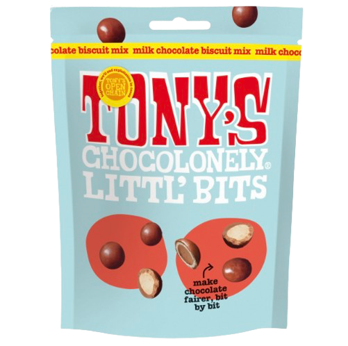 TONYS CHOCOLONELY LITTL BITS MIX - MILK CHOCOLATE BISCUIT 100G