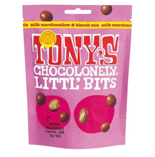TONYS CHOCOLONELY LITTL BITS MIX - MILK MARSHMALLOW & BISCUIT MIX 100G