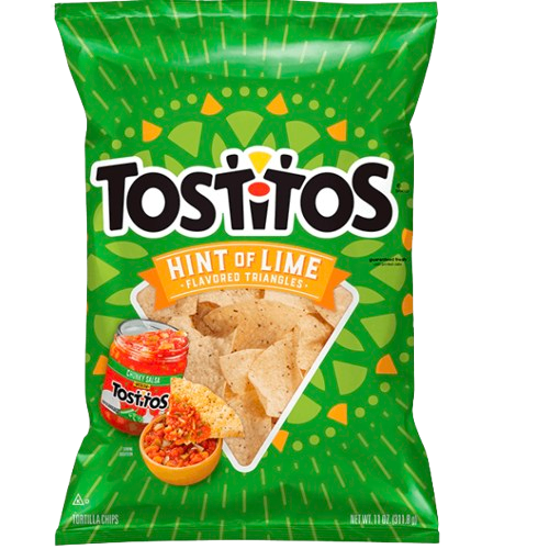 Tostitos Hint Of Lime Tortilla Chips 282Grams USA