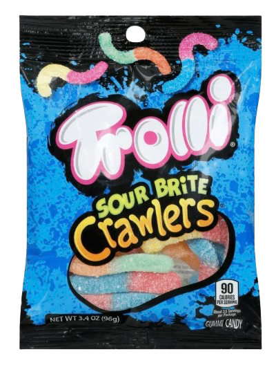 TROLLI CANDY 3.4OZ SOUR BRITE CRAWLERS