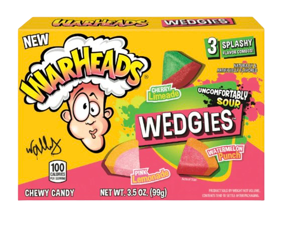 WARHEADS WEDGIES THEATRE BOX 3OZ/99G USA