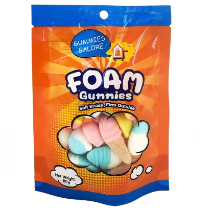 GUMMIES GALORE ASSORTED FOAM GUMMIES 80G