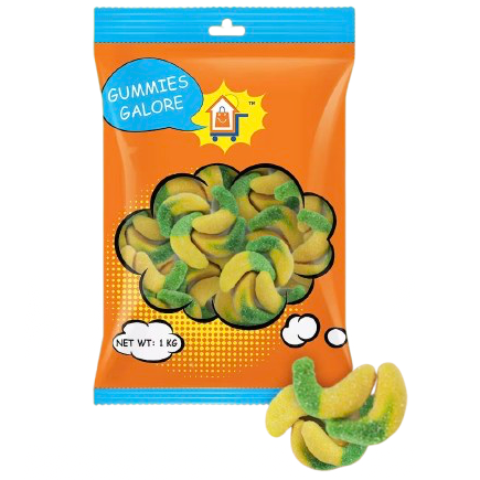 GUMMIES GALORE SOUR BANANA 1KG