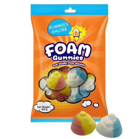 GUMMIES GALORE FOAM BELL GUMMIES 500G