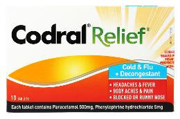 Codral Relief Cold&Flu 10 Tablets